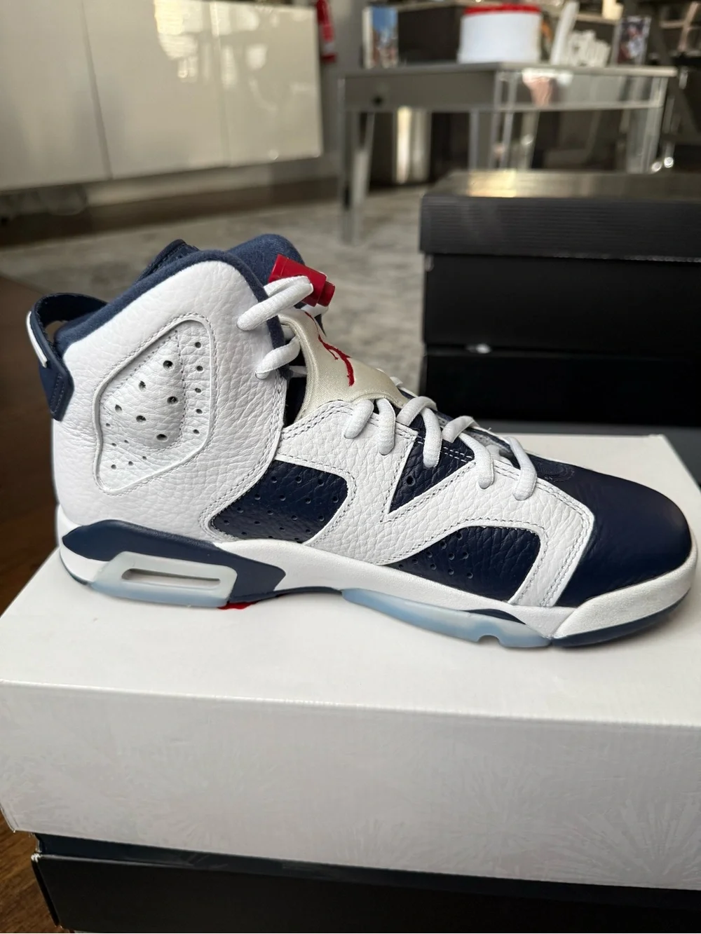 Jordan Kids Sneakers White / Varsity Red Box (Size 6.5Y)